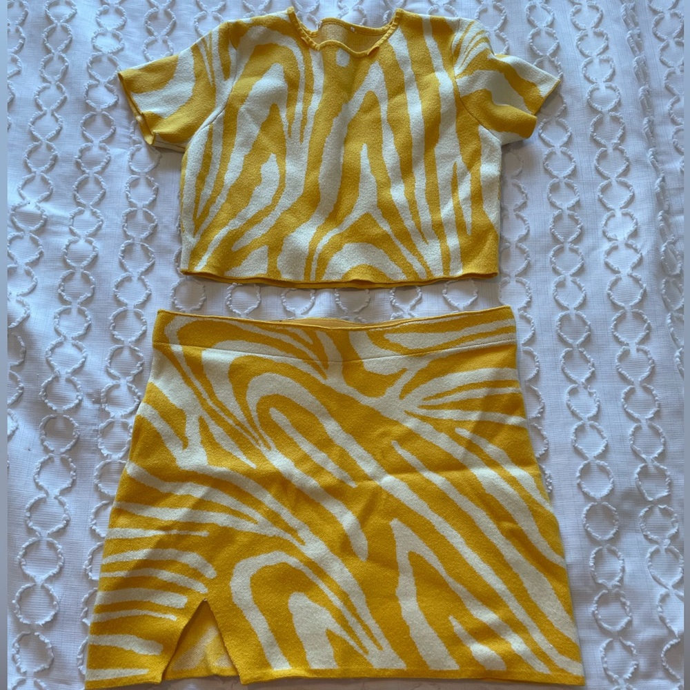 Zebra Matching Skirt Set